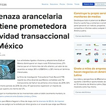 Amenaza arancelaria contiene prometedora actividad transaccional en Mxico